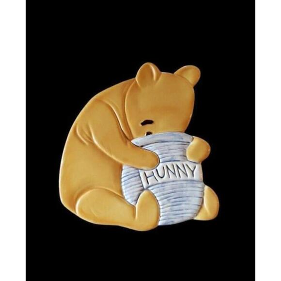 Disney Other - Winnie The Pooh Hunny Pot Ceramic Trivet Wall Plaque Treasure Craft Disney